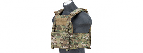 Lancer Tactical 1000D Nylon Buckle Up Assault Plate Carrier (Color: Multi-Camo)