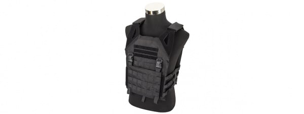 Lancer Tactical Lightweight Plate Carrier Vest ( Black )