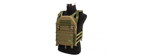 Lancer Tactical Lightweight Plate Carrier Vest ( OD Green )