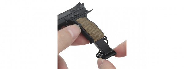 Tac 9 Industries Tactical Detachable Mini Pistol Keychain with Holster (Black)