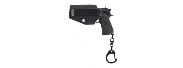 Tac 9 Tactical Detachable Mini M9 Pistol Keychain with Holster (Black)