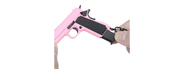 Tac 9 Industries Tactical Detachable Mini 1911 Pistol Keychain (Pink)