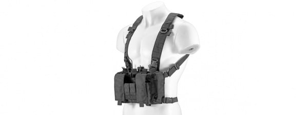 Lancer Tactical Buckle Up Lightweight Chest Rig (Black)