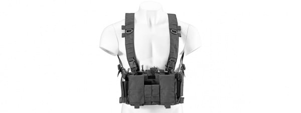 Lancer Tactical Buckle Up Lightweight Chest Rig (Black)