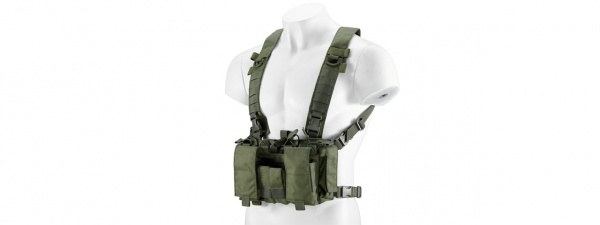 Lancer Tactical Buckle Up Lightweight Chest Rig (OD Green)