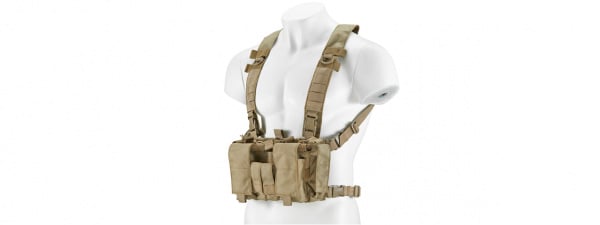 Lancer Tactical Buckle Up Lightweight Chest Rig (Tan)