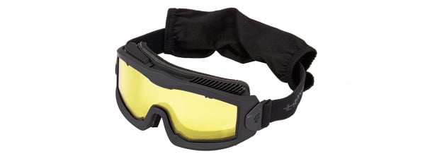 Lancer Tactical Aero Protective Airsoft Goggles ( Black / Yellow Lens )