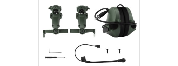 Airsoft C5 Tactical Communication Headset For Helmets  (OD Green)