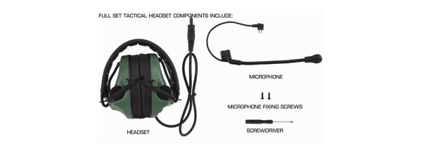 Airsoft C5 Tactical Communication Headset (OD Green)