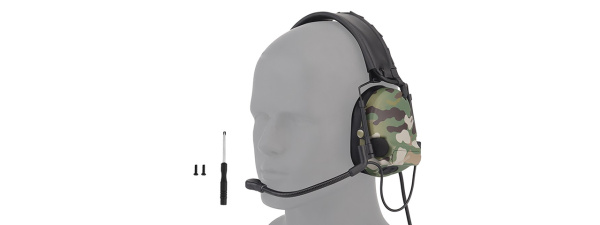 Airsoft C5 Tactical Communication Headset w/ Noise Reduction (Camo)