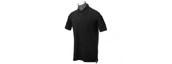 Lancer Tactical Polyester Fabric Polo Shirt ( Black / Option )