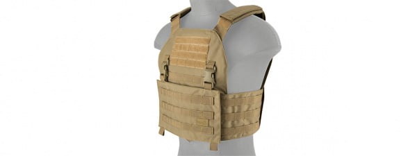 Lancer Tactical Buckle Up Version Airosft Plate Carrier ( Tan )