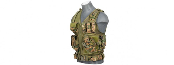 Lancer Tactical Crossdraw Vest 1000D Nylon ( Digital Marpat )