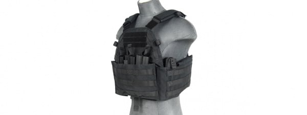 Lancer Tactical 1000D Nylon MOLLE Plate Carrier ( Black )