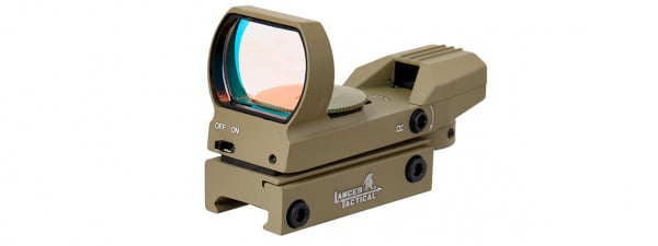 Lancer Tactical 4 Reticle Red Control Reflex Sight ( Tan )