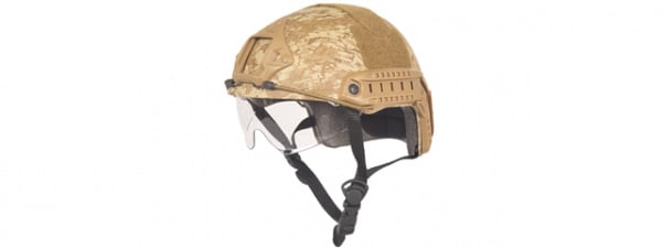 Lancer Tactical MH Basic Version Helmet w/ Retractable Visor ( Desert Digital )