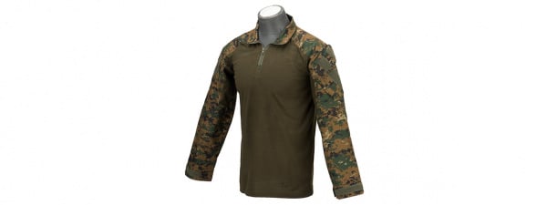 Lancer Tactical Airsoft BDU Combat Uniform Shirt ( XXXL / Woodland Digital )