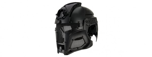 Tac-9 Interstellar Battle Trooper Full Face Airsoft Helmet ( Black )