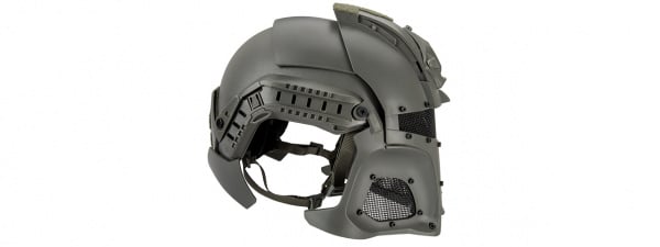 Tac-9 Interstellar Battle Trooper Full Face Airsoft Helmet (Foliage Green)