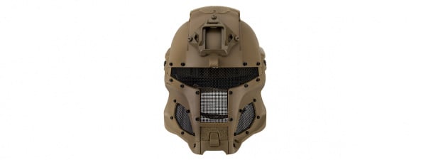 Tac-9 Interstellar Battle Trooper Full Face Airsoft Helmet (Tan)