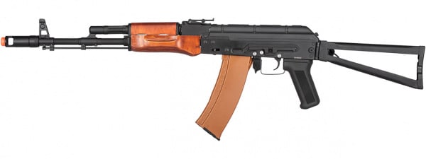 Double Bell AKS-74 Airsoft AEG Rifle With Wood Furniture ( Black )