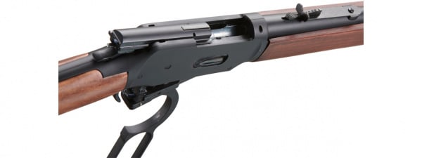 Double Bell M1894 CO2 Powered Lever Action Airsoft Rifle (Black / Wood)