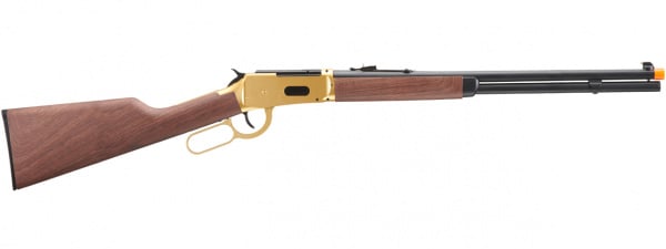 Double Bell M1894 CO2 Powered Lever Action Airsoft Rifle (Gold / Imitation Wood)