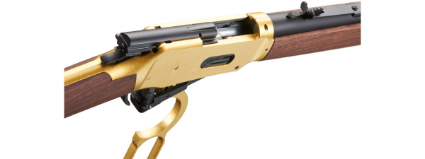 Double Bell M1894 CO2 Powered Lever Action Airsoft Rifle (Gold / Imitation Wood)