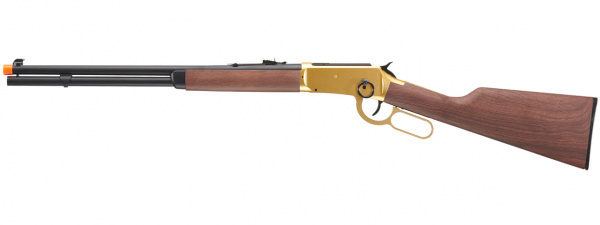 Double Bell M1894 CO2 Powered Lever Action Airsoft Rifle (Gold / Imitation Wood)