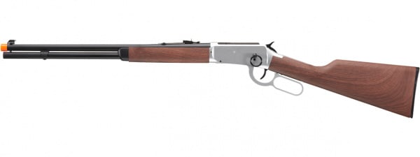 Double Bell M1894 CO2 Powered Lever Action Airsoft Rifle (Silver / Imitation Wood)