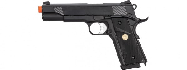 Double Bell M1911 Gas Blowback MEU Airsoft Pistol Polymer ( Black )