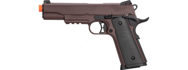 Double Bell M1911 Gas Blowback Airsoft Pistol Metal ( Crimson Brown )