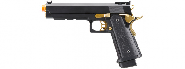 Double Bell Green Gas Hi-Capa 5.1 Gas Blowback Airsoft Pistol w/ Gold Hammer