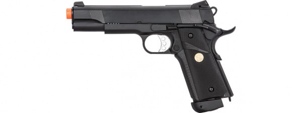 Double Bell M1911 CO2 Blowback MEU Airsoft Pistol Polymer ( Black )