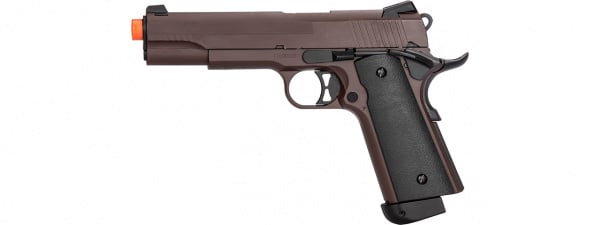 Double Bell M1911 Co2 Blowback Airsoft Pistol Polymer ( Crimson Brown )