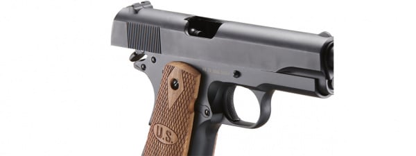 Double Bell M1911 CO2 Gas Blowback Airsoft Pistol w/ Wood Grip (Black)