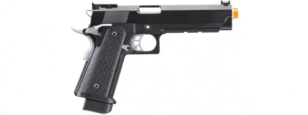 Double Bell Hi-Capa 5.1 Gas Blowback Airsoft Pistol with Silver Hammer