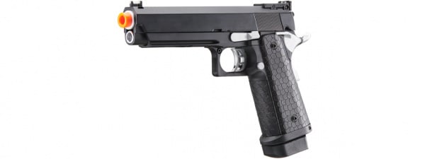 Double Bell Hi-Capa 5.1 Gas Blowback Airsoft Pistol with Silver Hammer