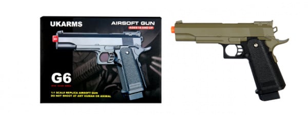 UK Arms G6T 1911 Hi Capa Spring Airsoft Pistol ( OD Green )