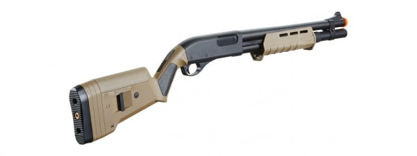 Golden Eagle M870 MP M-LOK Style 3/6-Shot Pump Action Gas Shotgun (Tan)