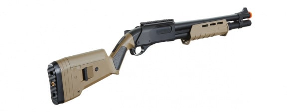 Golden Eagle M870 MP M-LOK Style 3/6-Shot Pump Action Gas Shotgun (Tan)