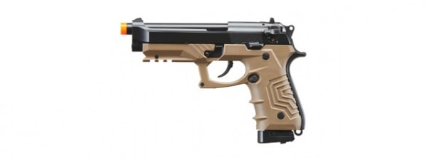 HFC Metal M92 Full-Automatic Co2 Gas Blowback Airsoft Pistol (Black & Dark Earth)