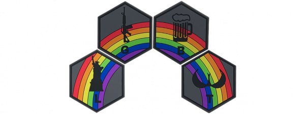 Hexagon PVC Patch LGBT Rainbow