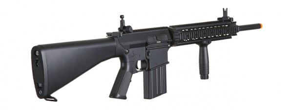 Atlas Custom Works Full Metal SR-25 Airsoft AEG Rifle w/ Stubby Stock (Black)