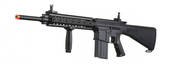 Atlas Custom Works Full Metal SR-25 Airsoft AEG Rifle w/ Stubby Stock (Black)