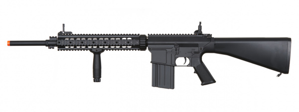 Atlas Custom Works Full Metal SR-25 Airsoft AEG Rifle w/ Stubby Stock (Black)