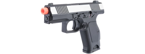 Kizuna Works KW-15K Gas Blowback Airsoft Pistol (Chrome/Black)