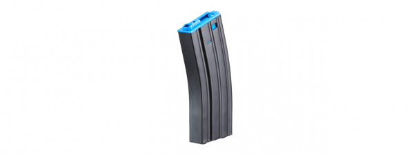 Lancer Tactical Metal Gen 2 300 Round High Capacity Airsoft Magazine for M4/M16 (Black & Blue)