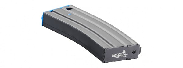 Lancer Tactical Metal Gen 2 120 Round Mid Capacity Airsoft Magazine for M4/M16 (Black & Blue)