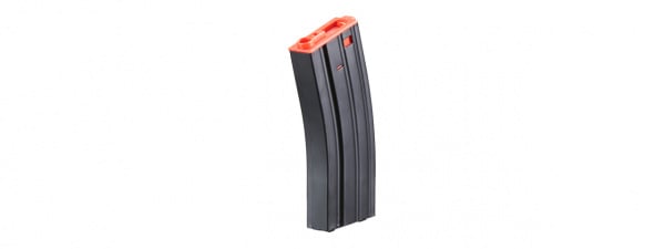 Lancer Tactical Metal Gen 2 300 Round High Capacity Airsoft Magazine for M4/M16 (Black & Red)